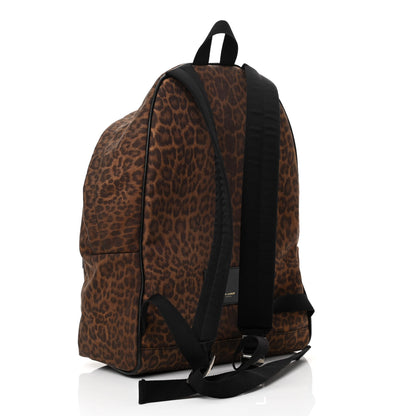 Saint Laurent Printed Canvas Leopard Classic Hunting Backpack Brown 5 of 21