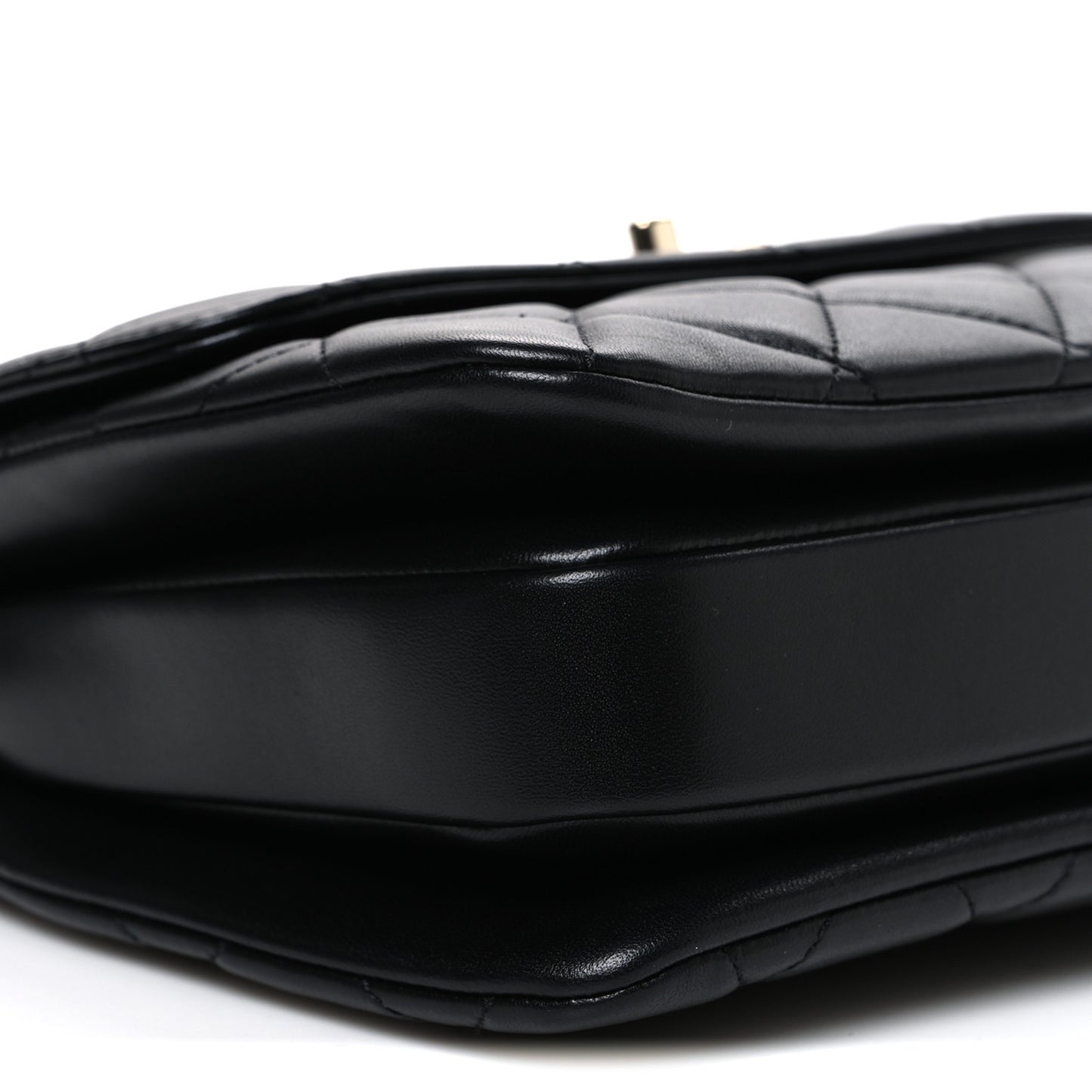 Lambskin Quilted Small Trendy CC Dual Handle Flap Bag Black
