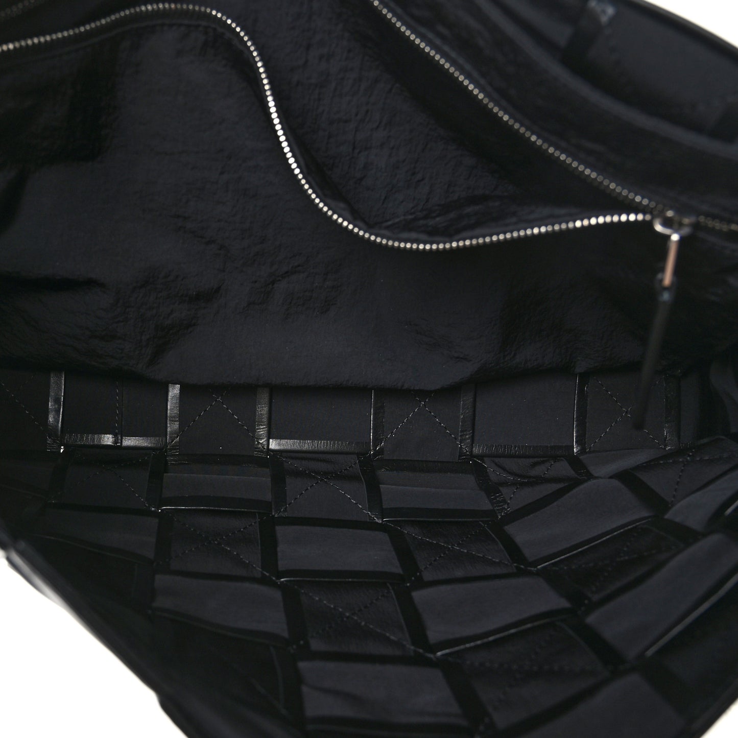 Paper Calfskin Maxi Intreccio Large Cassette Crossbody Bag Black