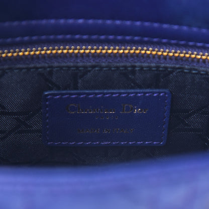 Christian Dior Lambskin Cannage Small Jeweled Owl Lady Dior Blue 5 of 7