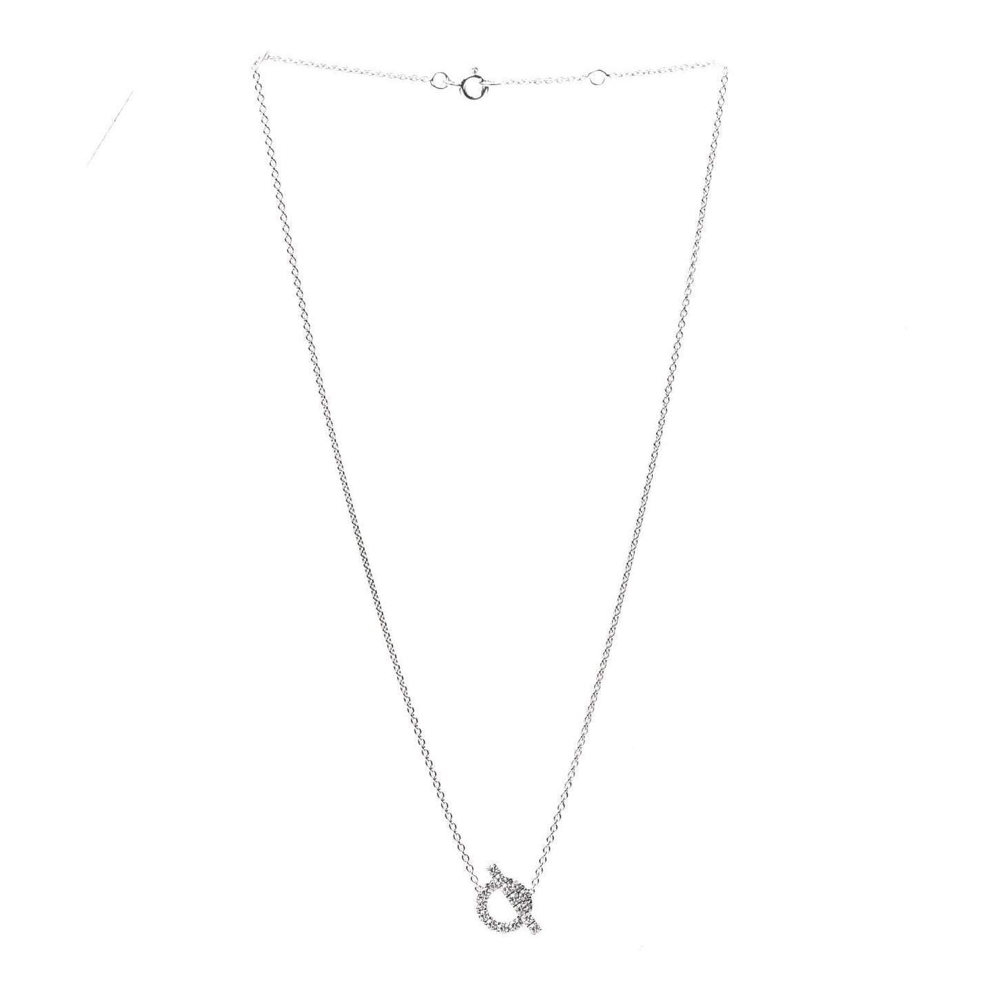 18K White Gold Diamond Finesse Pendant Necklace