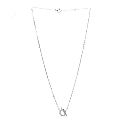 Hermes 18K White Gold Diamond Finesse Pendant Necklace 2 of 5