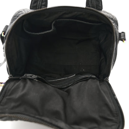 Alexander Wang Pebbled Lambskin Rocco Matte Black Iridescent Hardware 5 of 10