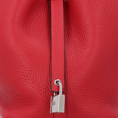 Hermes Taurillon Clemence Picotin Lock 18 PM Rouge Casaque 7 of 9