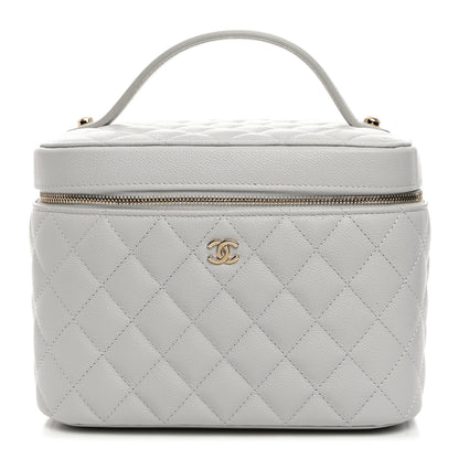 Chanel Caviar Quilted Large Vanity Pouch Light Grey 1 of 9