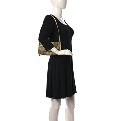 Balenciaga Metallic Calfskin Crocodile Embossed Ghost Sling Bag Gold 2 of 9