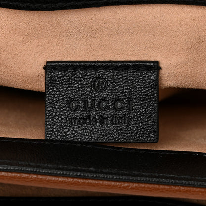 Gucci GG Supreme Monogram New Sakai Lux Calfskin Mini Padlock Flap Pocket Shoulder Bag Beige Ebony Black Cuir 7 of 11