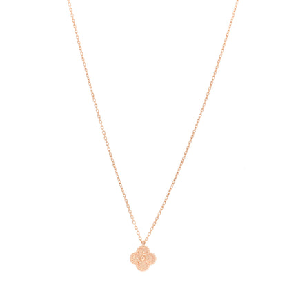 Van Cleef & Arpels 18K Rose Gold Sweet Alhambra Pendant Necklace 1 of 3