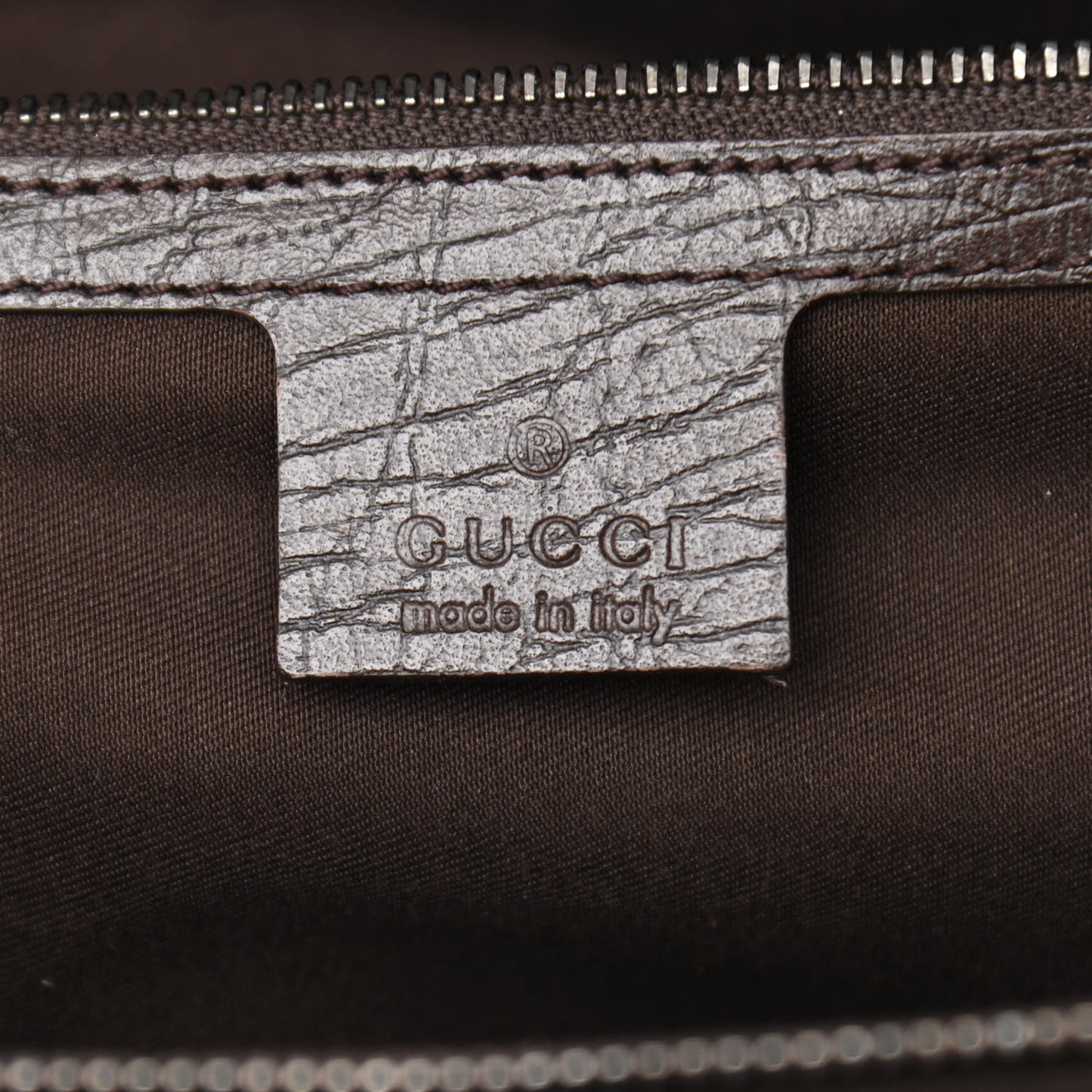 GG Plus Monogram Piston Lock Tote Dark Brown