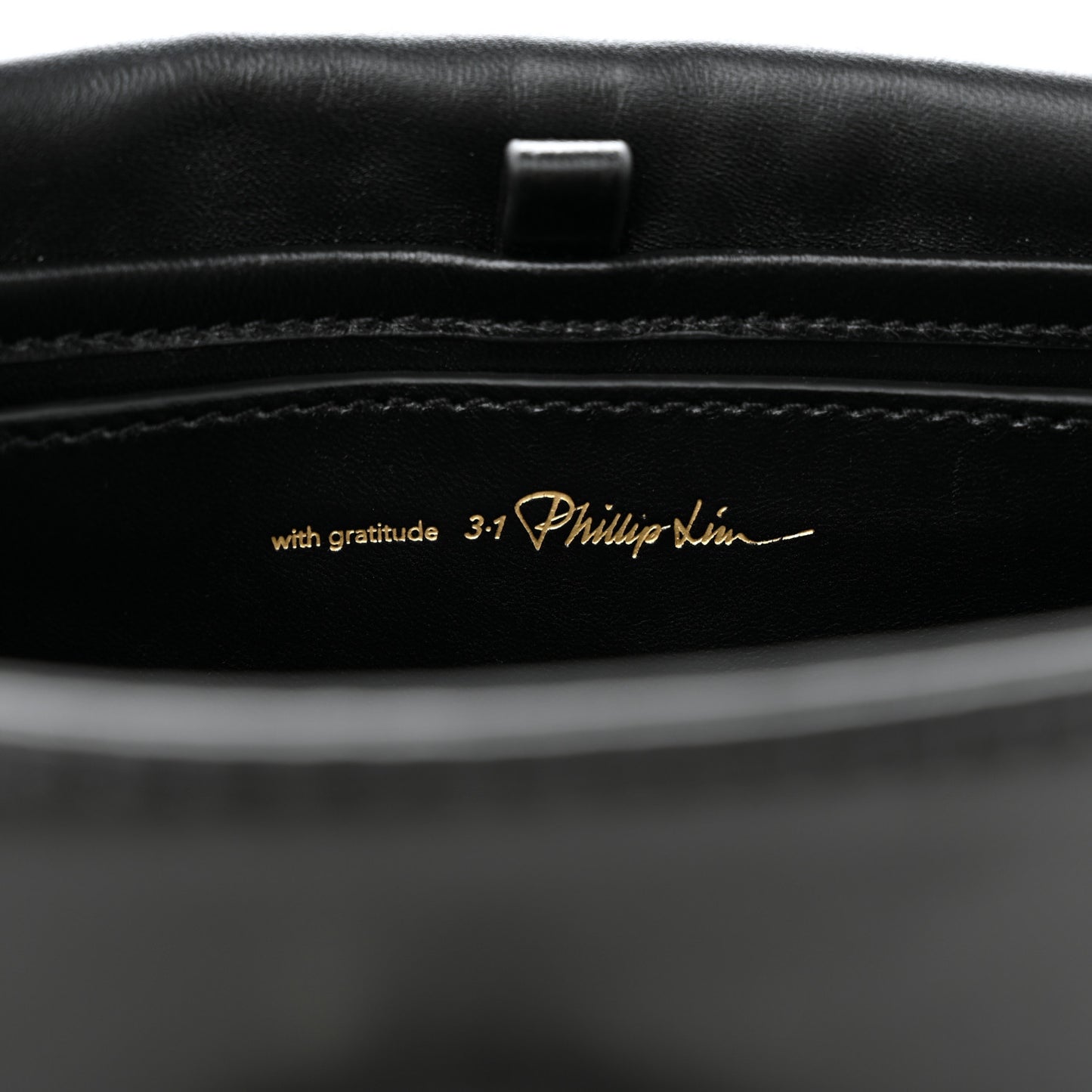 Calfskin Alix Soft Flap Clutch Black