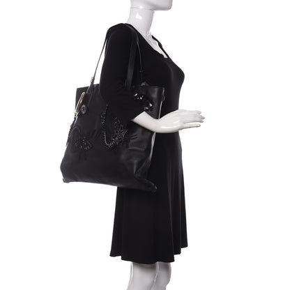 Marc Jacobs Calfskin Large Wingman Badges Shopping Tote Black 2 of 10