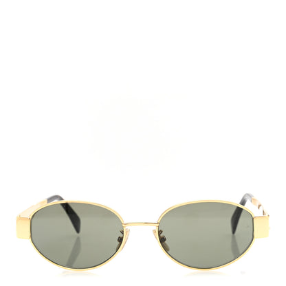 Celine Metal Triomphe 01 Sunglasses CL40235U Gold Green 2 of 8