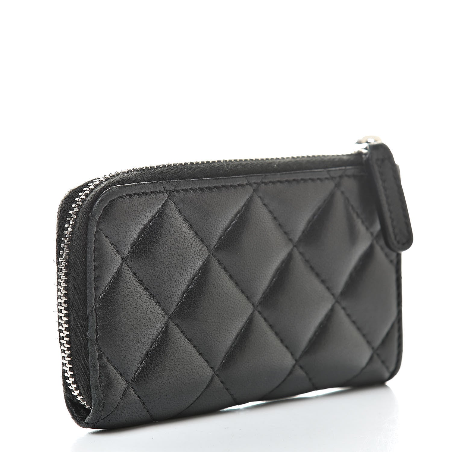 Chanel Lambskin Quilted Key Holder Case Black 3 of 10