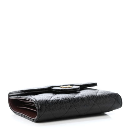 Chanel Caviar Quilted Compact Flap Wallet Black 3 of 4