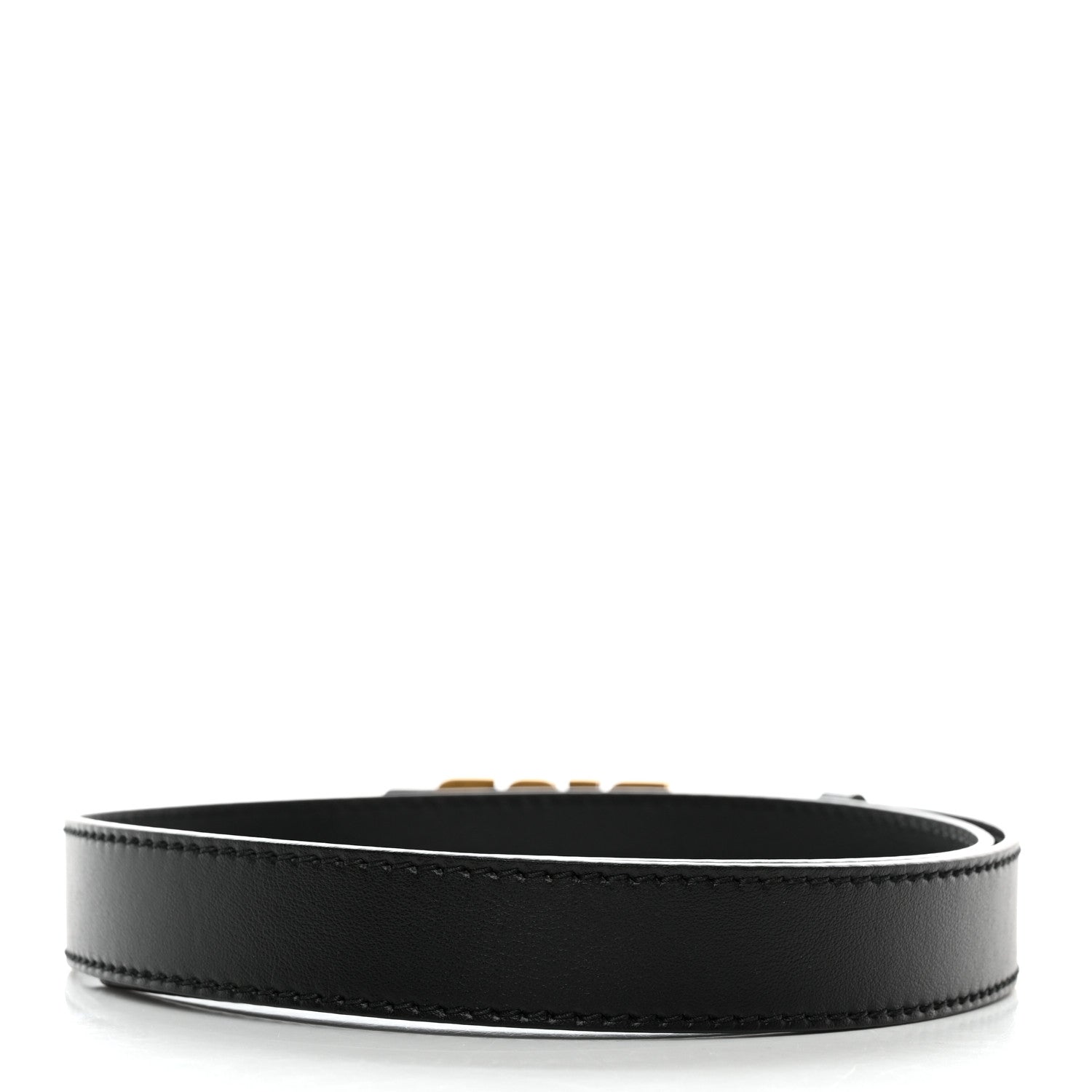 Christian Dior Calfskin D Fence Belt 80 32 Black 2 of 6