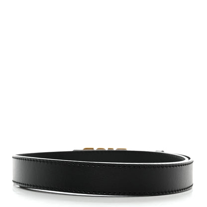 Christian Dior Calfskin D Fence Belt 80 32 Black 2 of 6