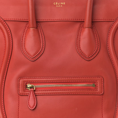 Celine Smooth Calfskin Mini Luggage Red 8 of 21