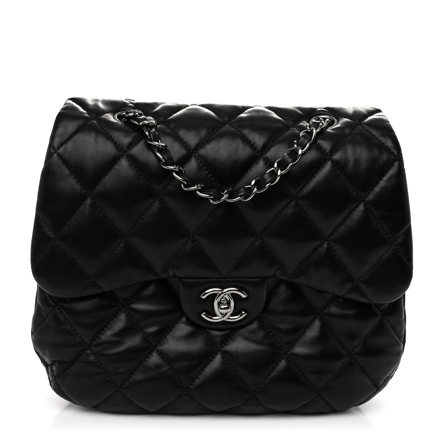 Chanel Lambskin Quilted Large Chanel 3 Flap Black 1 of 10