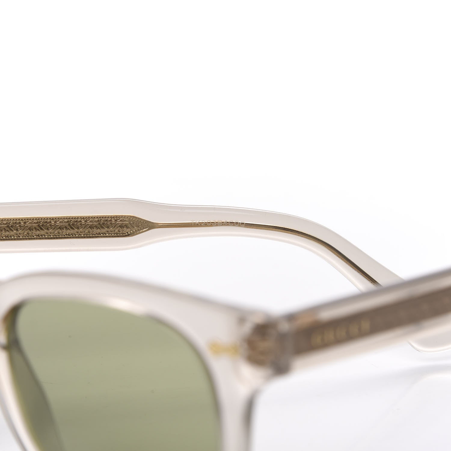 Gucci Acetate Square Frame Opulent Luxury GG0181S Sunglasses Grey Transparent 5 of 8