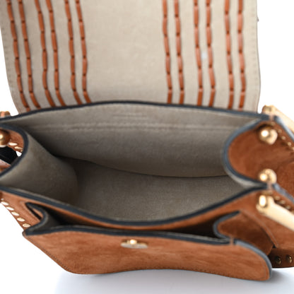 Chloe Suede Calfskin Braided Mini Hudson Shoulder Bag Caramel 4 of 11