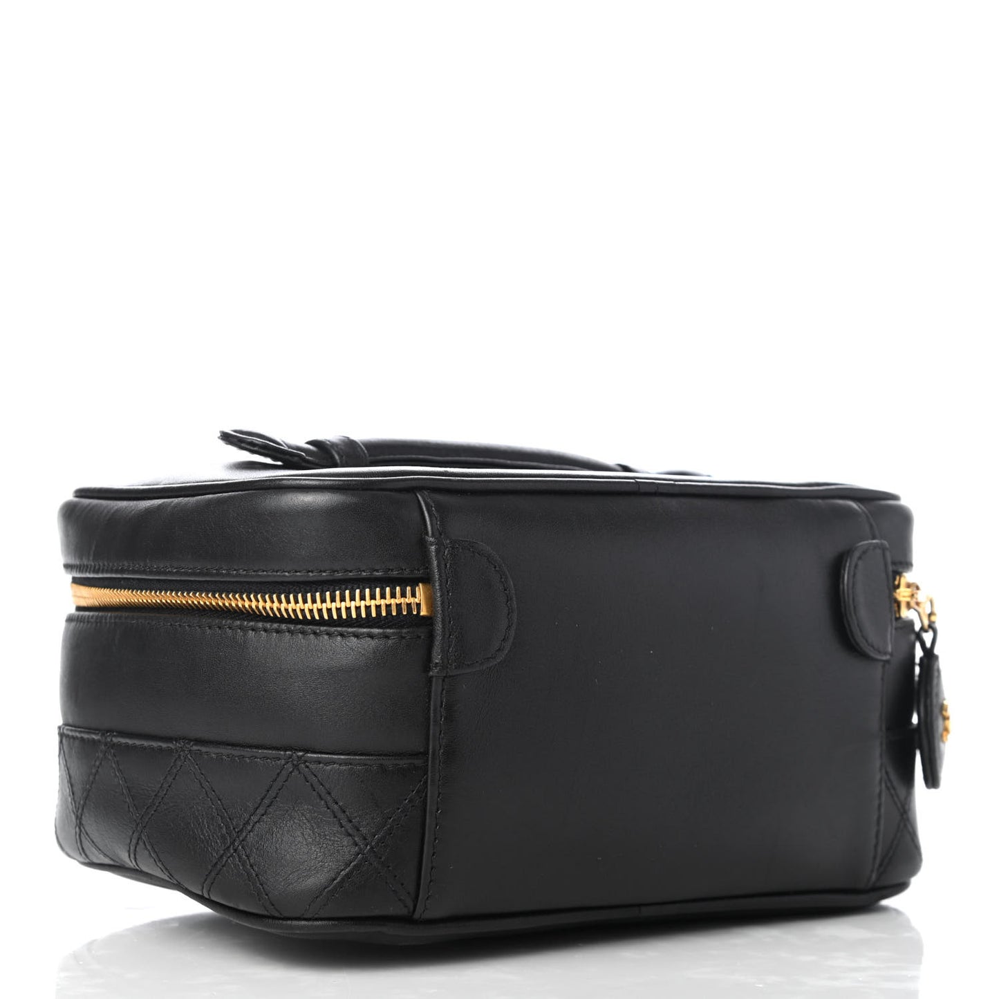 Calfskin Vanity Cosmetic Bag Black