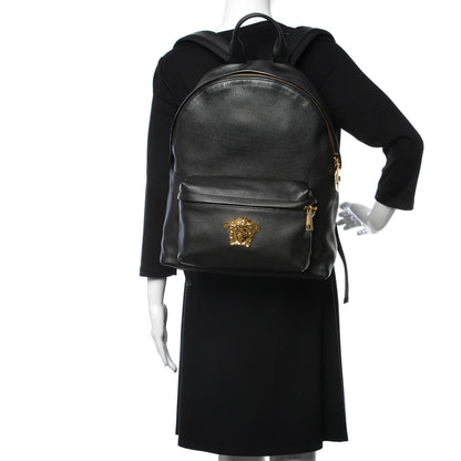 Versace Calfskin Palazzo Medusa Backpack Black 2 of 9