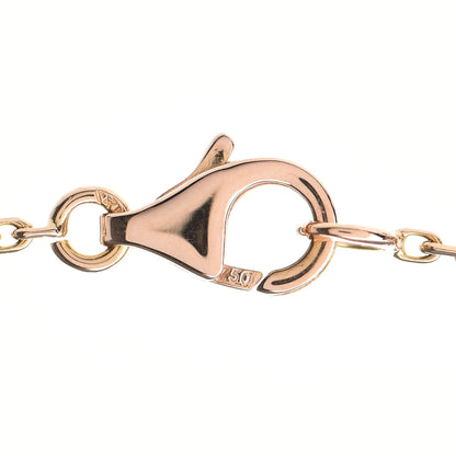 Van Cleef & Arpels 18K Rose Gold Diamond Pink Porcelain Vintage Alhambra Pendant Necklace 4 of 7