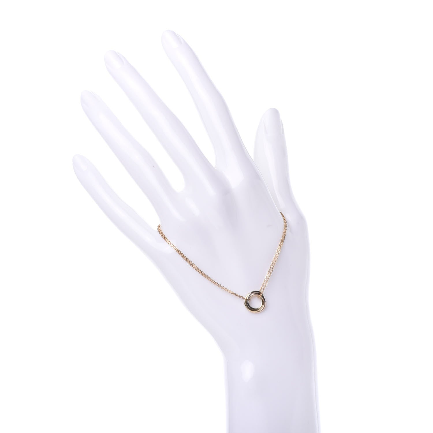 Cartier 18K Pink Yellow White Gold Trinity Bracelet 2 of 5