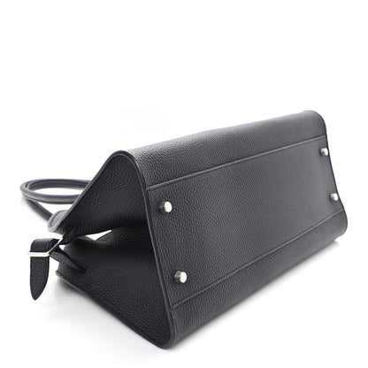 The Row Matte Grained Calfskin Margaux Shoulder 12 Marine 4 of 9