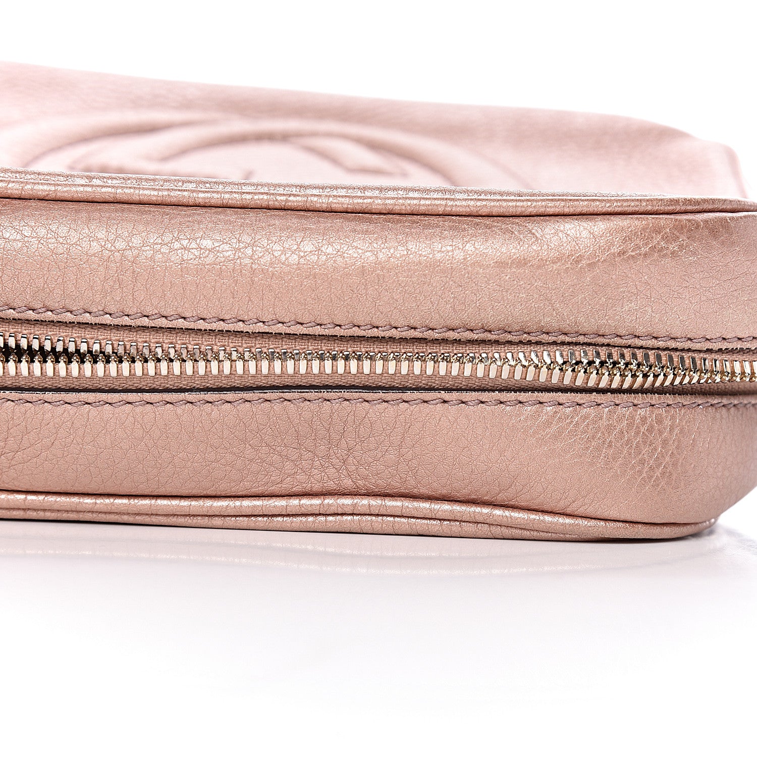Gucci Metallic Pebbled Calfskin Small Soho Disco Bag Pink 14 of 14