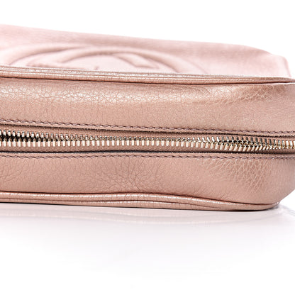 Gucci Metallic Pebbled Calfskin Small Soho Disco Bag Pink 14 of 14