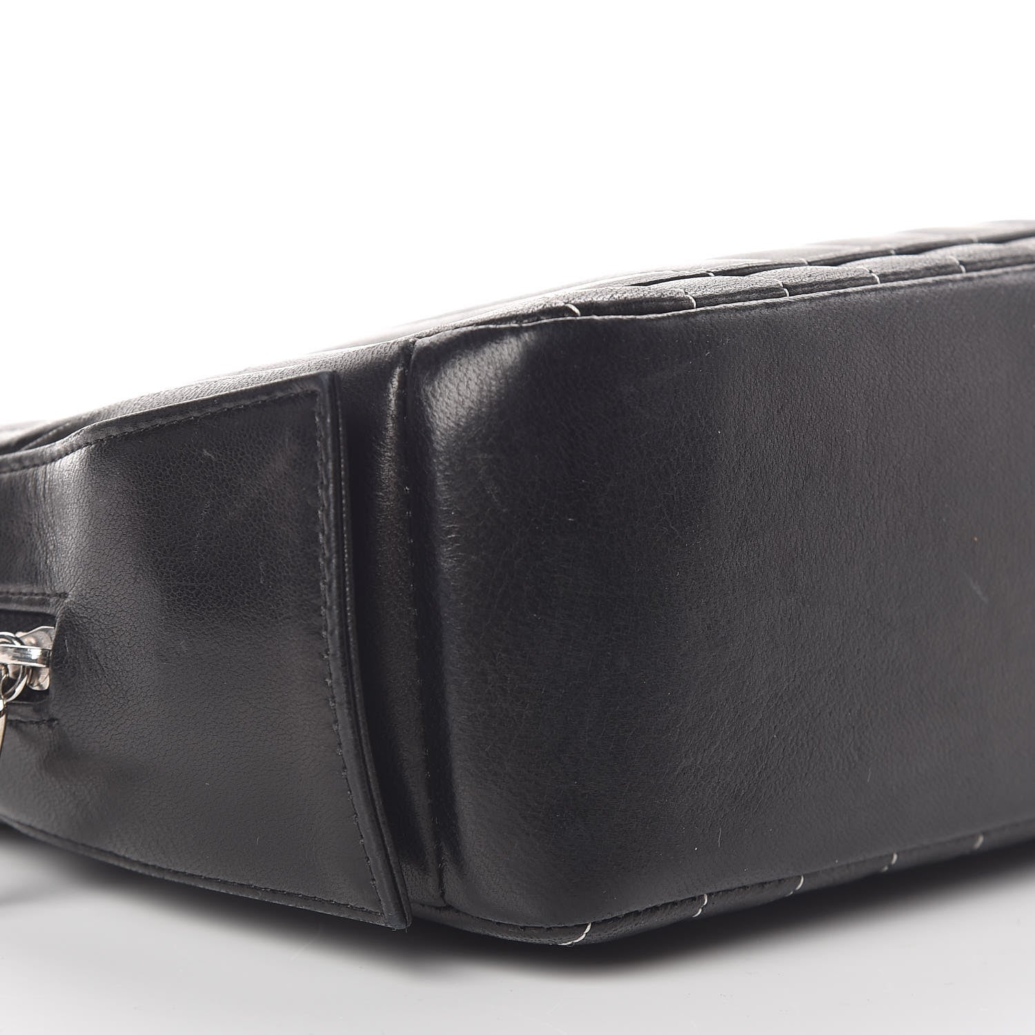 Chanel Lambskin Vertical Quilted Mademoiselle Small Camera Case Black 9 of 11