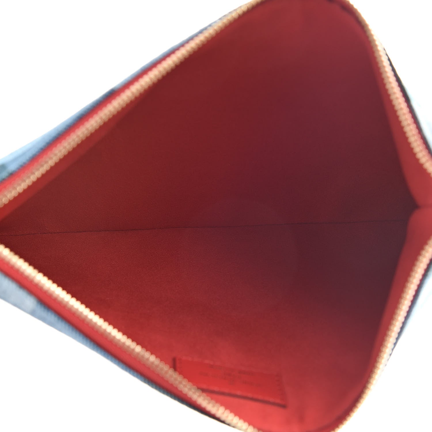 Louis Vuitton Denim Monogram Patchwork City Pouch Blue Rouge 5 of 7