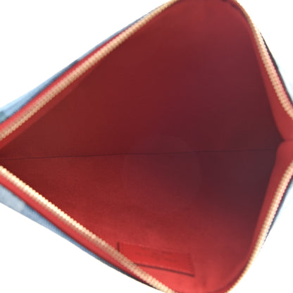 Louis Vuitton Denim Monogram Patchwork City Pouch Blue Rouge 5 of 7