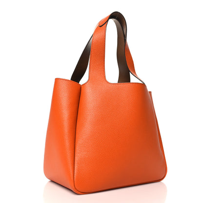 Prada Vitello Daino Soft Medium Dynamique Tote Papaya Caramello 3 of 9