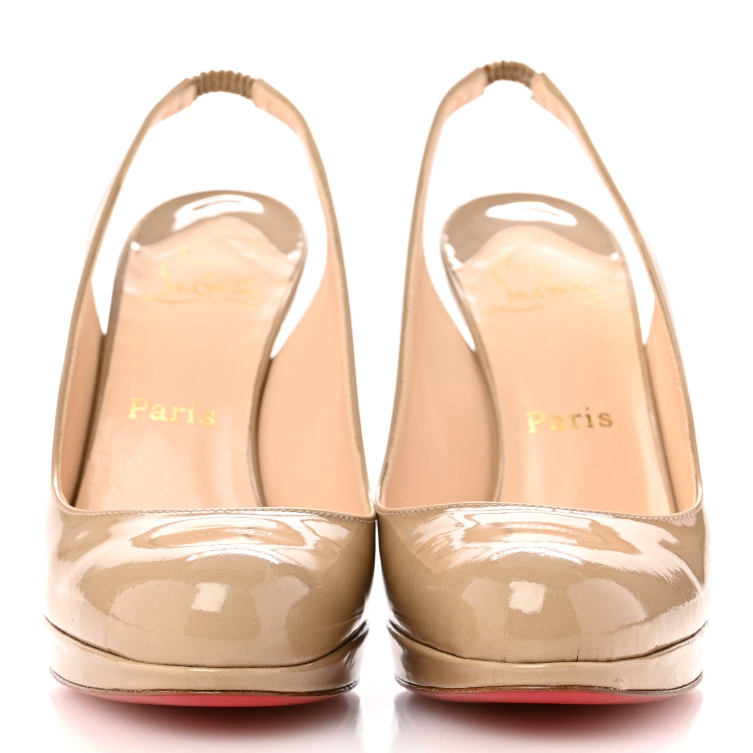 Christian Louboutin Patent Horatio 120 Pumps 38.5 Camel 3 of 10