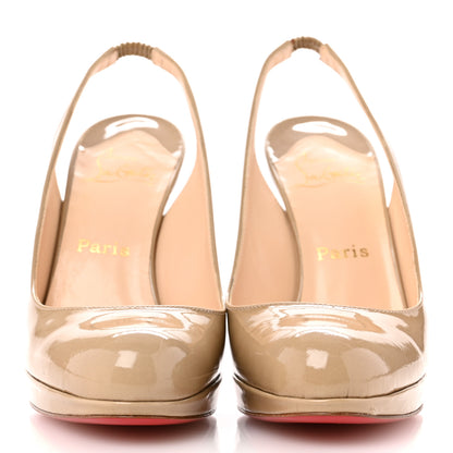 Christian Louboutin Patent Horatio 120 Pumps 38.5 Camel 3 of 10