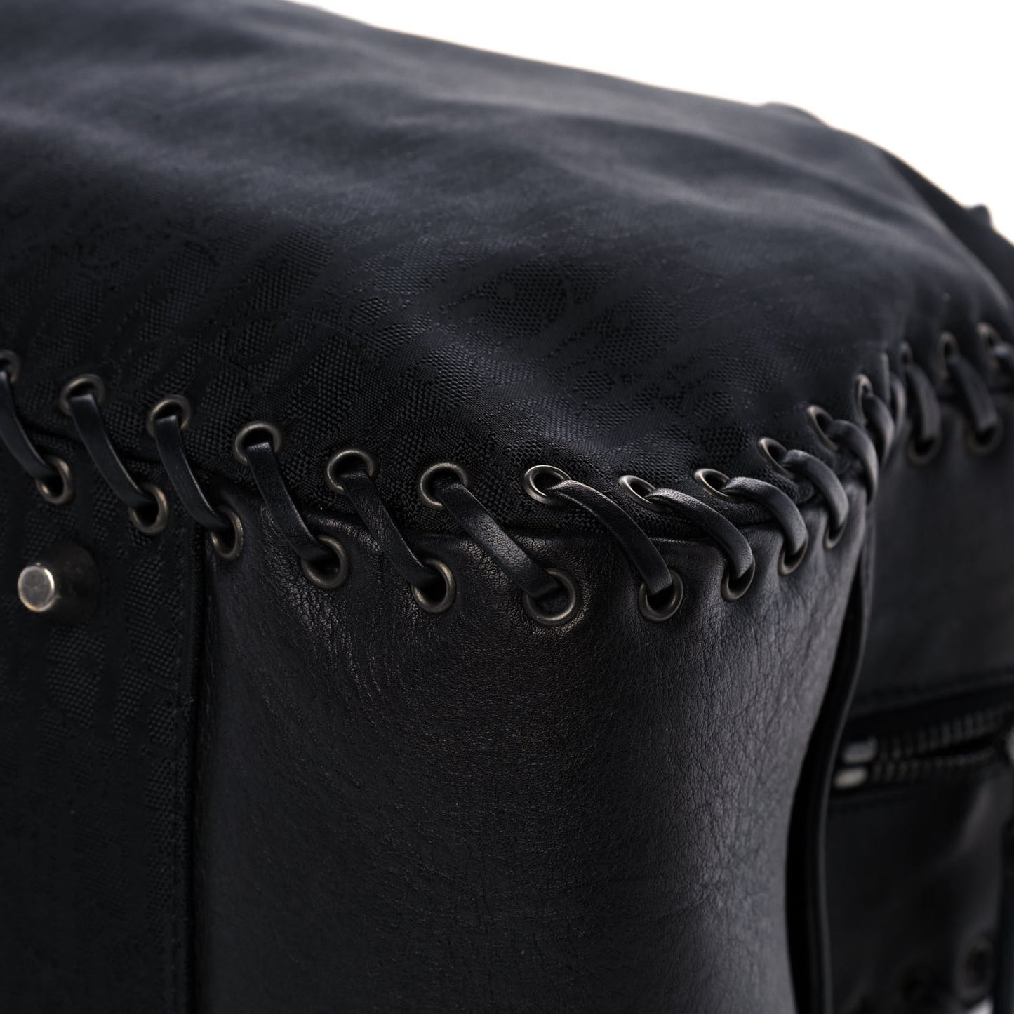 Monogram Ethnic Shoulder Bag Black