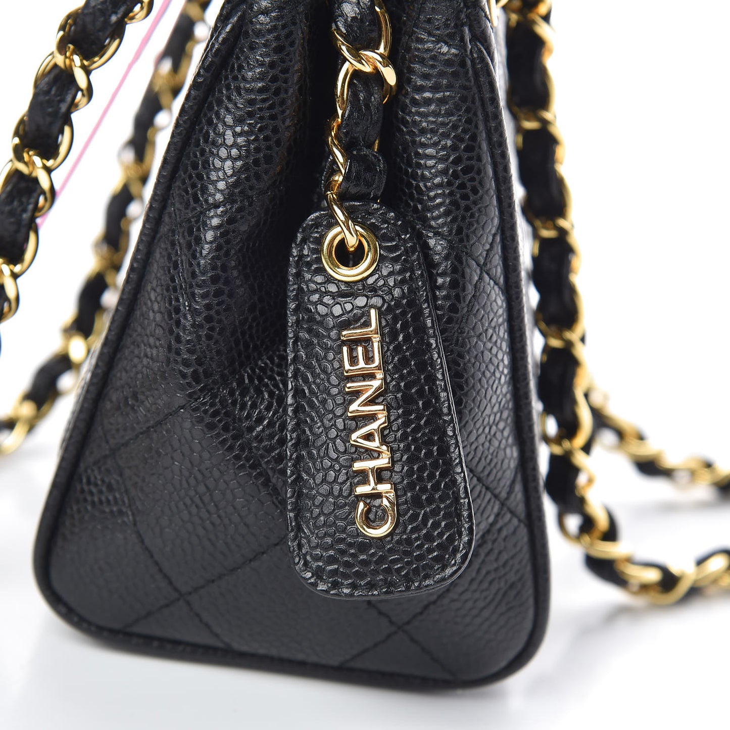 Caviar Quilted Shoulder Bag Black