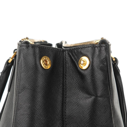 Prada Saffiano Lux Extra Large Galleria Double Zip Tote Black 9 of 10