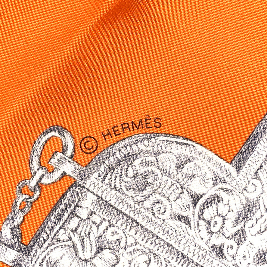 Hermes Silk Nous Sommes Inseparables Scarf 90 Poitron Anthracite 4 of 5
