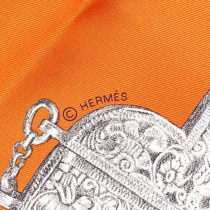 Hermes Silk Nous Sommes Inseparables Scarf 90 Poitron Anthracite 4 of 5
