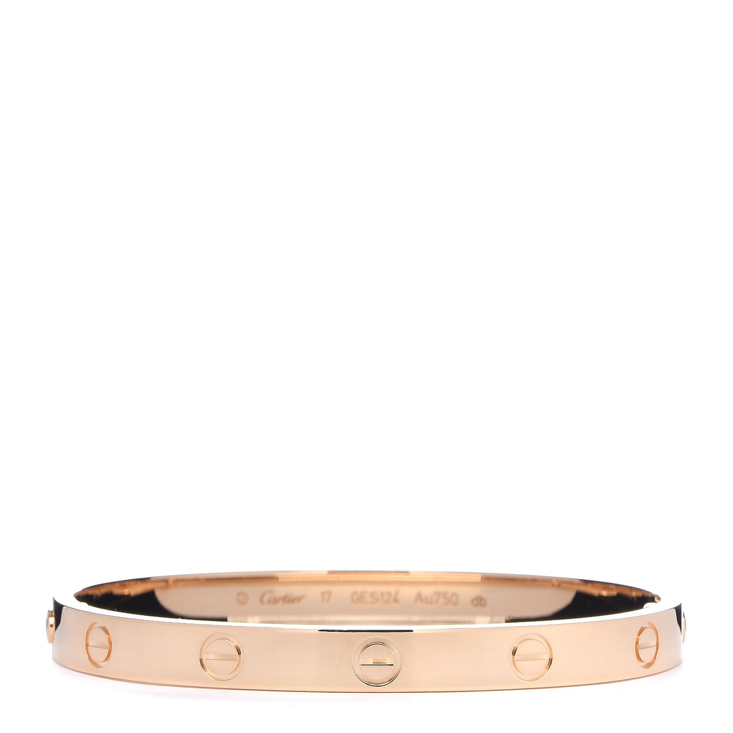 18K Yellow Gold LOVE Bracelet 17