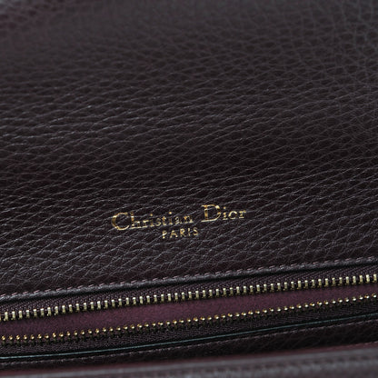 Christian Dior Grained Calfskin Medium Diorama Flap Bag Amaranth 6 of 10