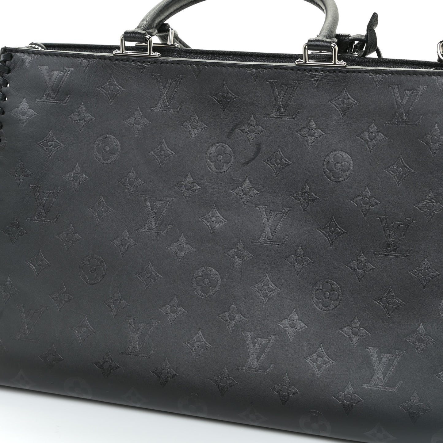 Monogram Cuir Plume Very Zipped Tote Black