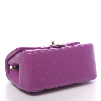 Chanel Lambskin Quilted Mini Square Flap Purple 4 of 11