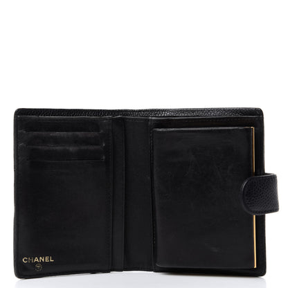 Chanel Caviar Timeless CC Compact French Wallet Black 5 of 7