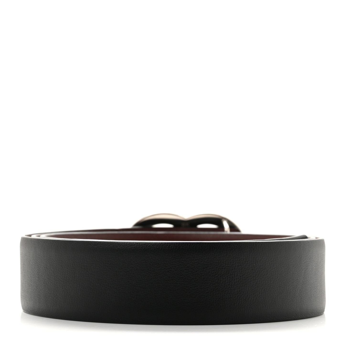 Calfskin CC Reversible Belt 85 34 Black Burgundy