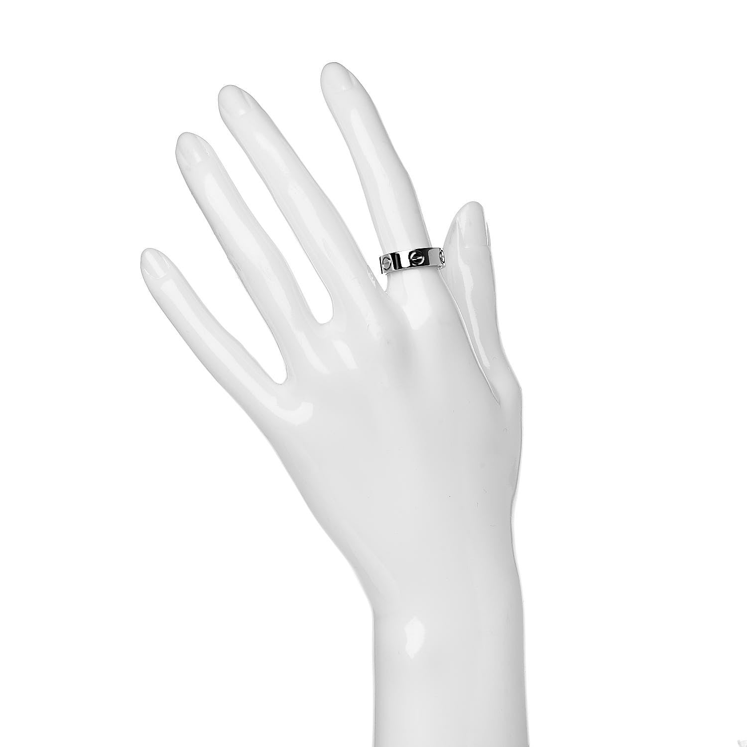Cartier 18K White Gold 5.5mm LOVE Ring 51 5.75 2 of 4