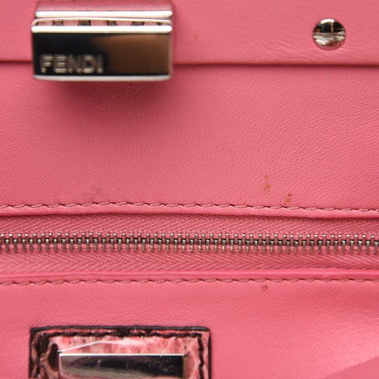 Fendi Snakeskin Shiny Nappa Mini Peekaboo Iconic Satchel Lollypop 7 of 9